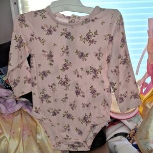Floral Long Sleeve Kids One Piece